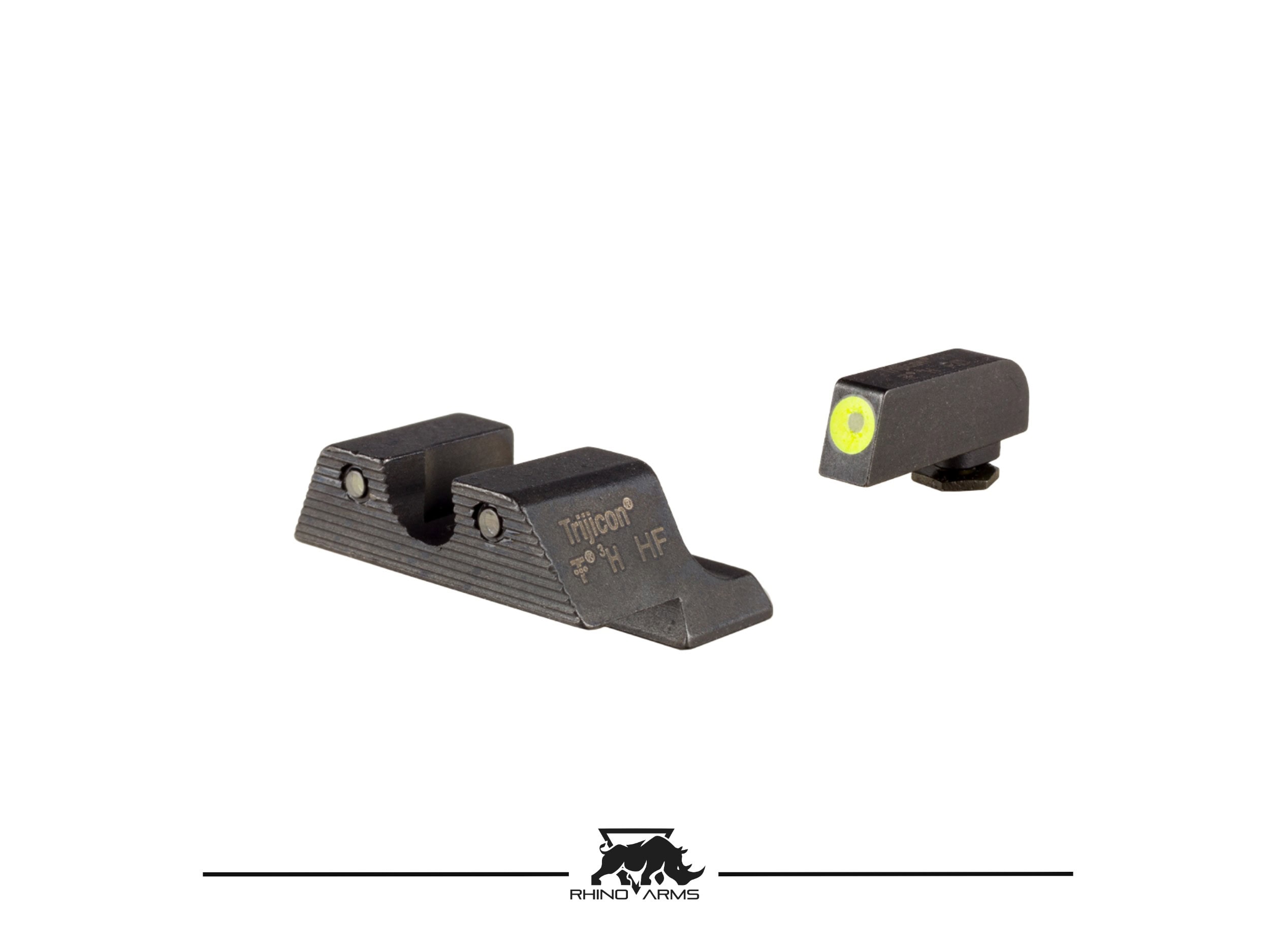Trijicon HD Night Sights for Glock small frames with green front sight.