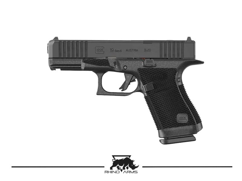 Glock 19 Gen 6 Compact 9mm Striker Fired Optics Ready Pistol Black Polymer Frame